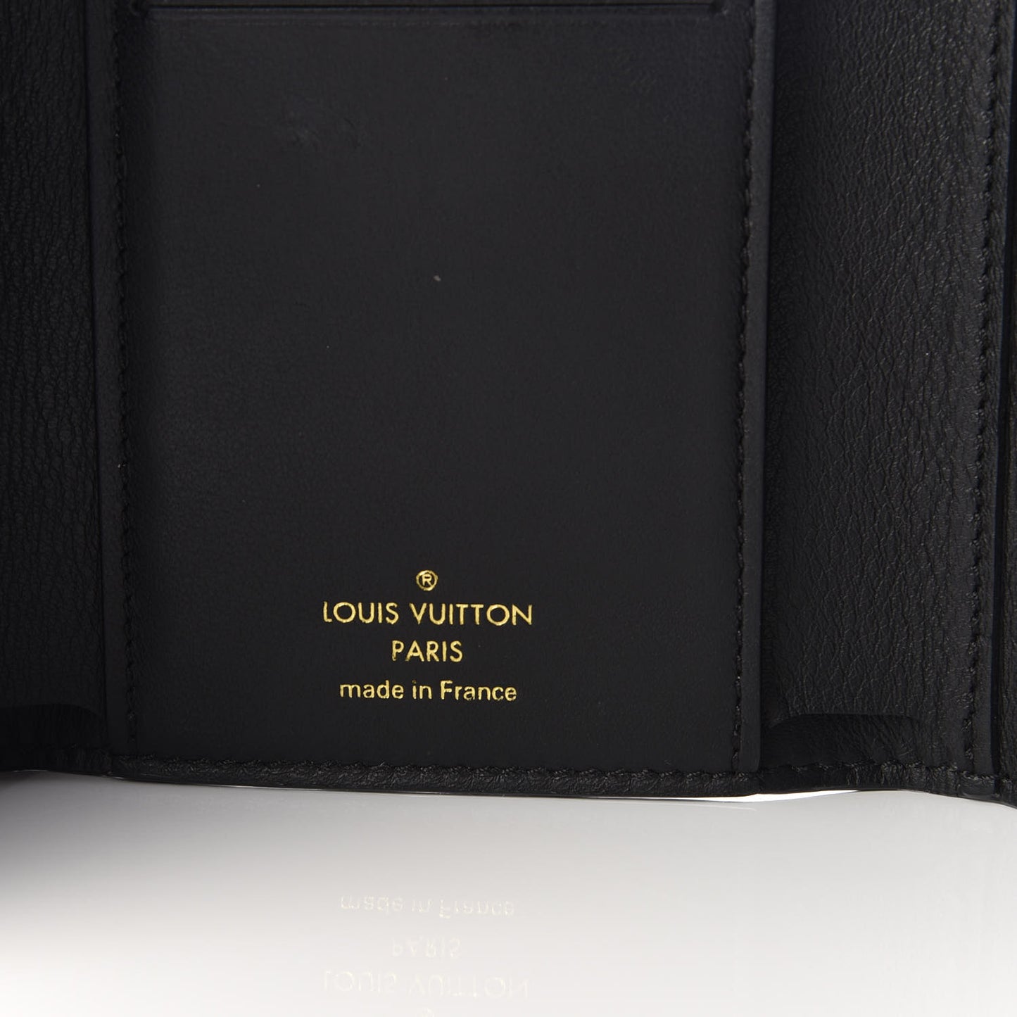 Taurillon Capucines Studded Compact Wallet Black