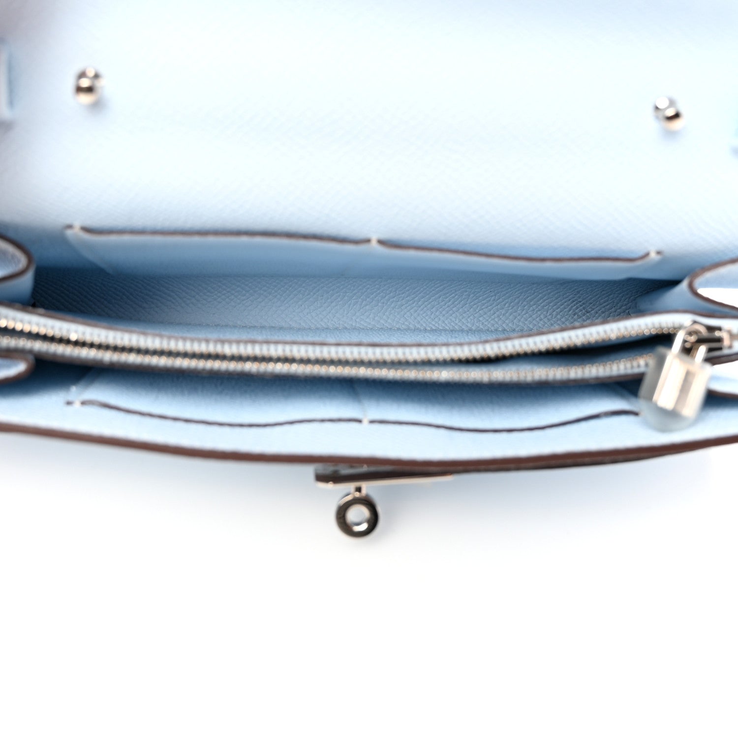 Hermes Epsom Kelly Wallet To Go Bleu Brume 5 of 10