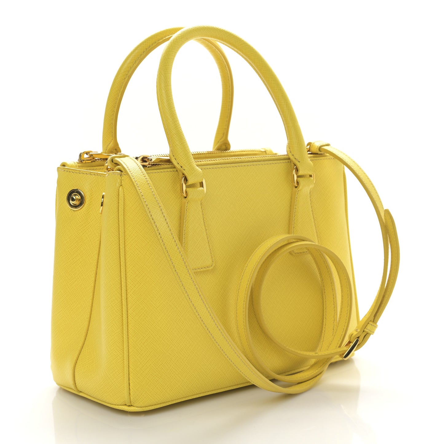 Saffiano Small Galleria Double Zip Tote Soleil