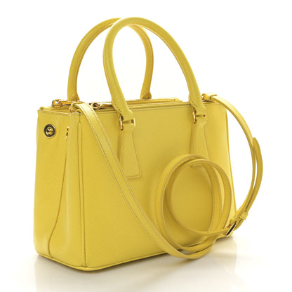 Prada Saffiano Small Galleria Double Zip Tote Soleil 3 of 9