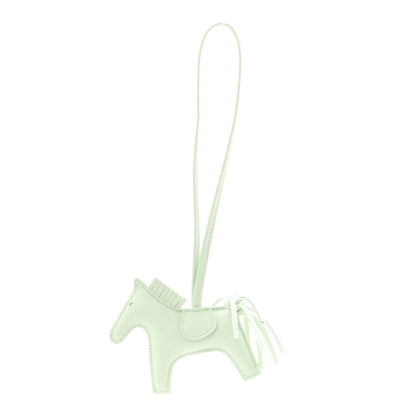 Hermes Milo Lambskin Rodeo Horse Bag Charm PM Vert Fizz 2 of 10