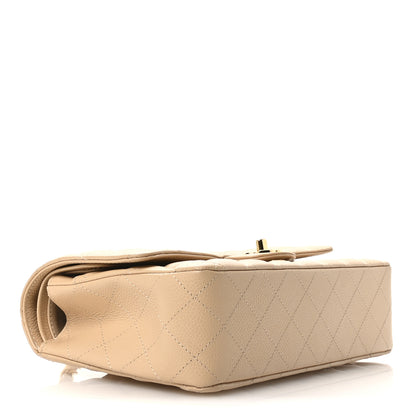 Chanel Caviar Quilted Medium Double Flap Beige 4 of 11