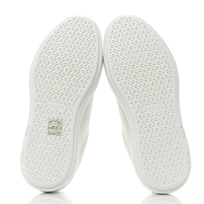 Hermes Calfskin Womens Happy Sneakers 36 White 5 of 9
