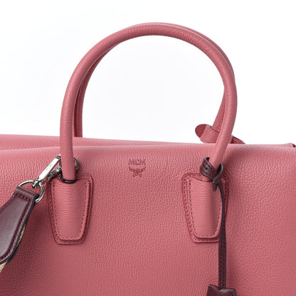 MCM Grained Calfskin Medium Milla Tote Pink 16 of 16