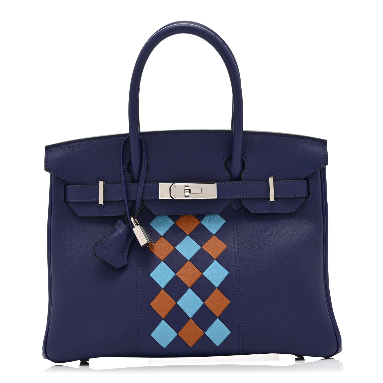 Hermes Swift Epsom Tressage Birkin 30 Bleu Encre Bleu Du Nord Gold 1 of 10