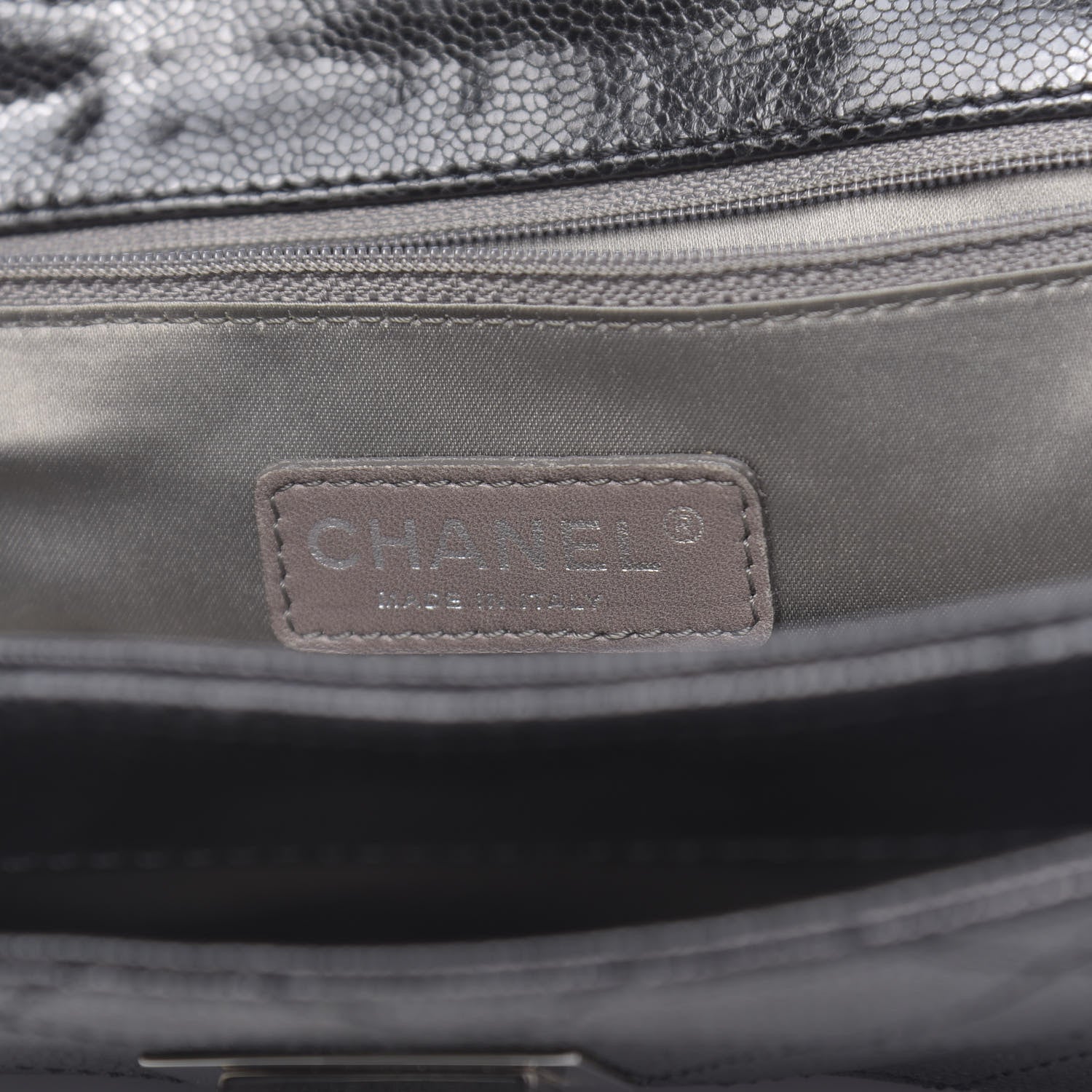 Chanel Glazed Caviar Pocket In The City Flap Black 6 of 10