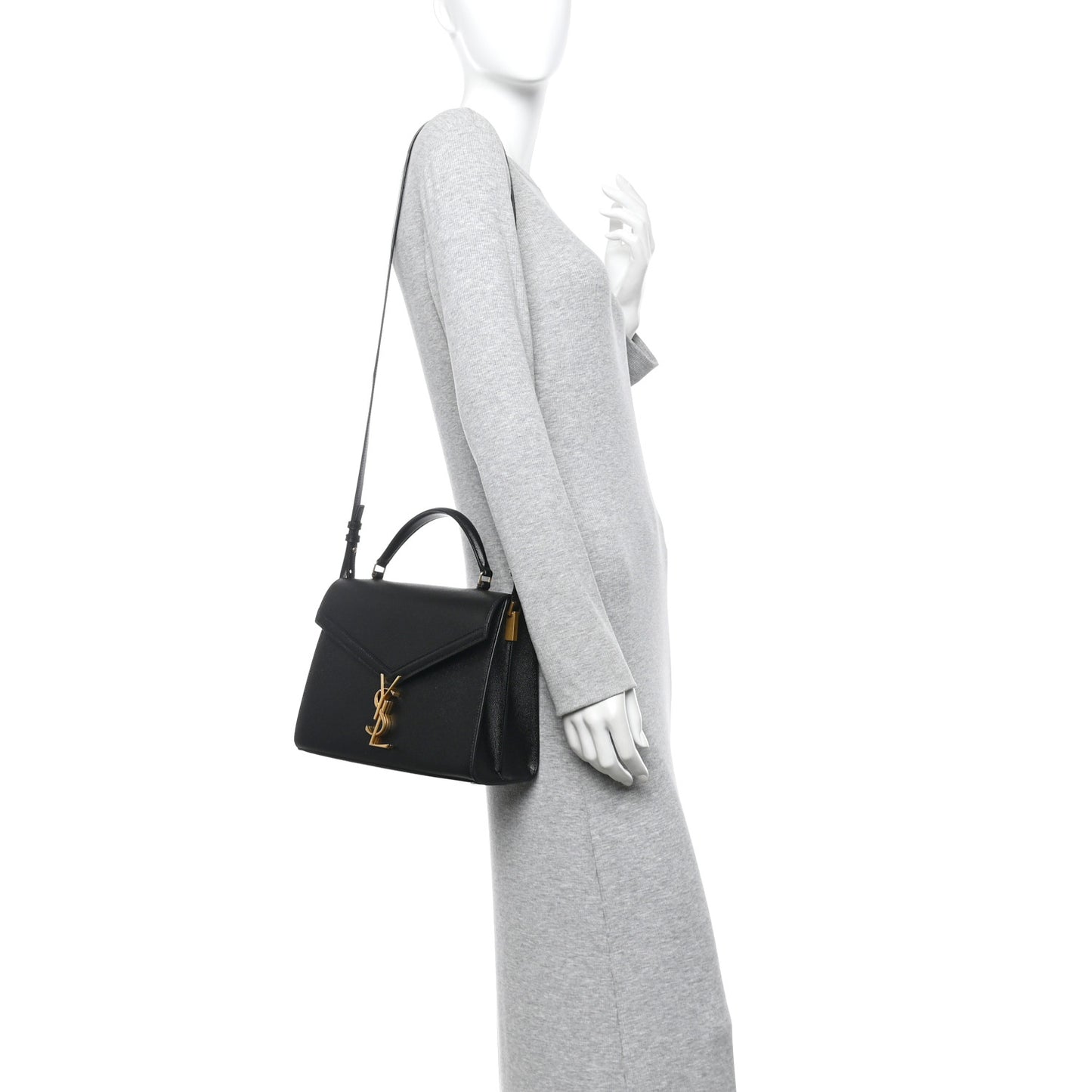 Grain de Poudre Medium Classic Monogram Cassandra Top Handle Black