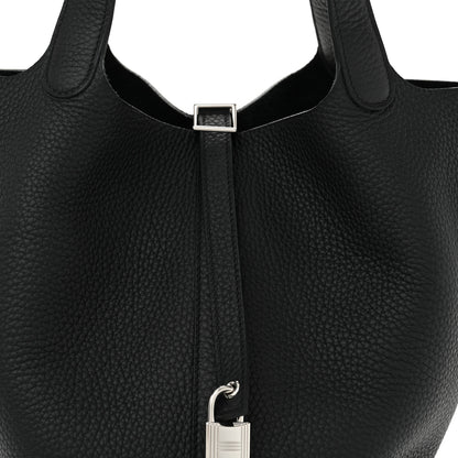 Hermes Taurillon Clemence Picotin Lock 22 MM Black 8 of 11