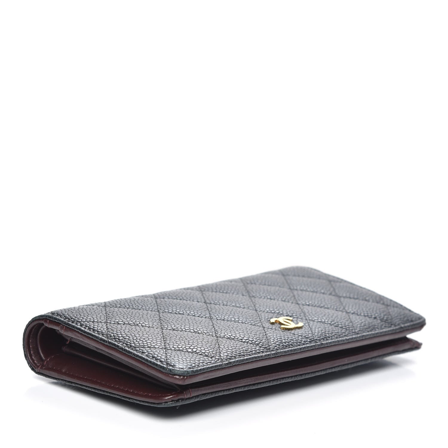 Chanel Caviar Quilted Yen Wallet Black 4 of 10