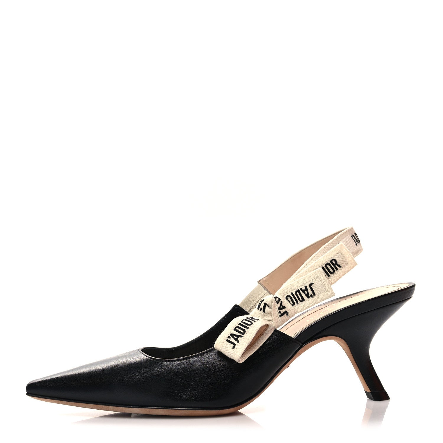 Christian Dior Lambskin Ribbon J'Adior Slingback 65mm Pumps 39.5 Black 1 of 9