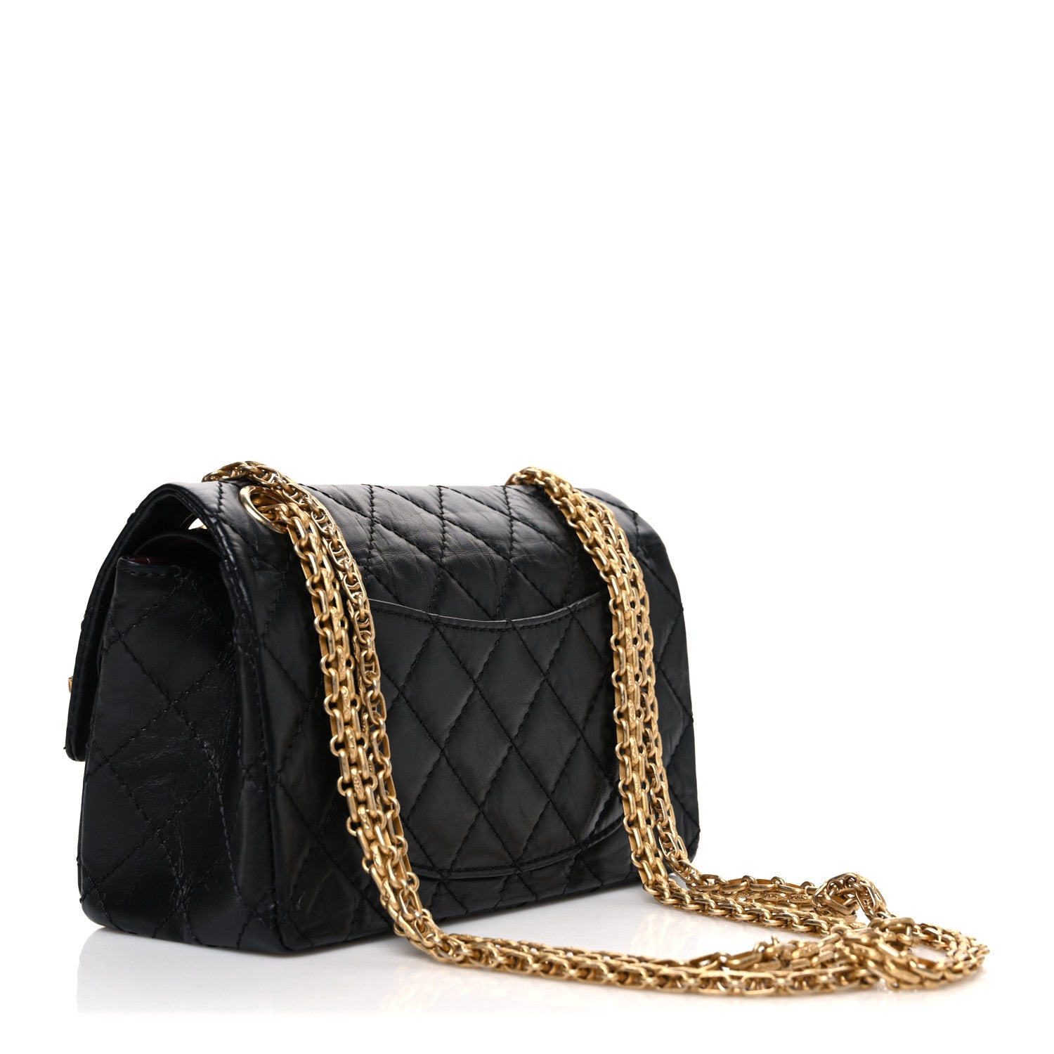 Chanel Aged Calfskin Lucky Charms 2.55 Reissue 224 Flap Black 3 of 10