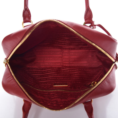 Prada Saffiano Lux Bowler Fuoco 5 of 7