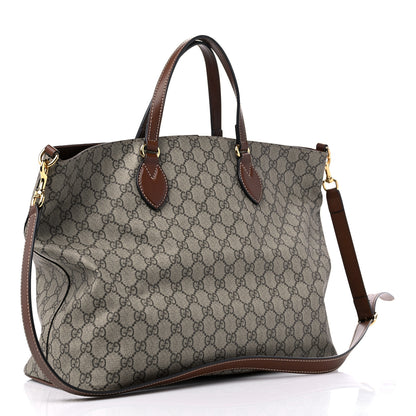 Gucci Soft GG Supreme Monogram Medium Crossbody Tote Beige Cuir 3 of 15