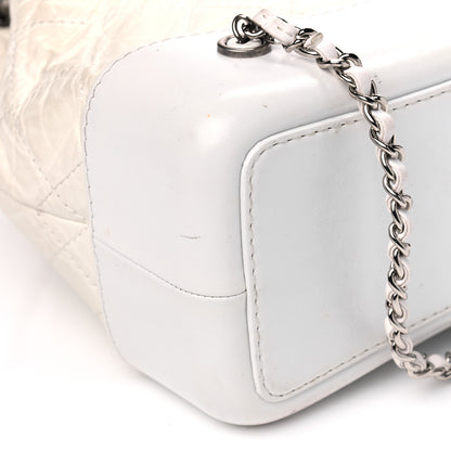 Chanel Aged Calfskin Quilted Small Gabrielle Backpack White 7 of 8