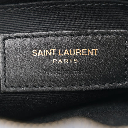 Saint Laurent Denim Quilted Monogram Round Crossbody Bag Rodeo Blue 6 of 12