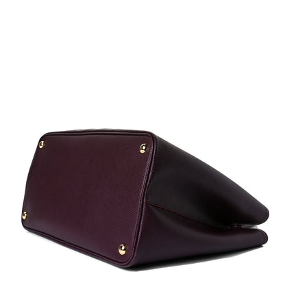 Prada Saffiano Cuir Large Double Bag Granato Scarlatto 5 of 9