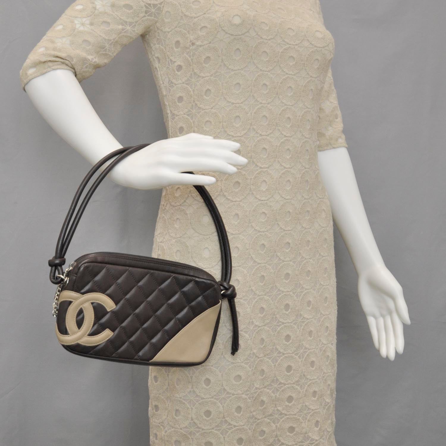 Chanel Calfskin Quilted Cambon Pochette Brown 2 of 11
