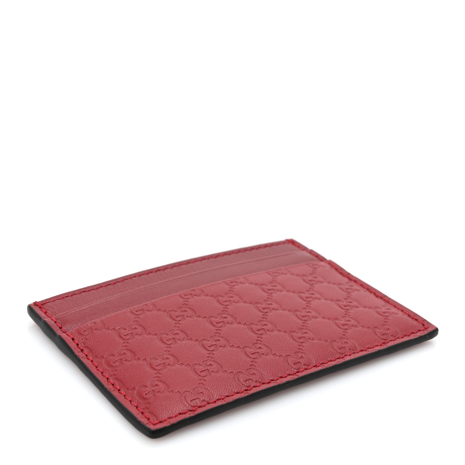 Gucci Guccissima Card Holder Hibiscus Red 4 of 7