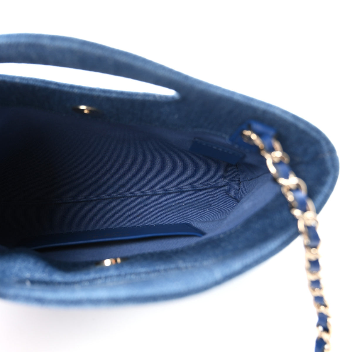 Chanel Denim Quilted Nano 31 Shopping Bag Light Blue Dark Blue 5 of 10