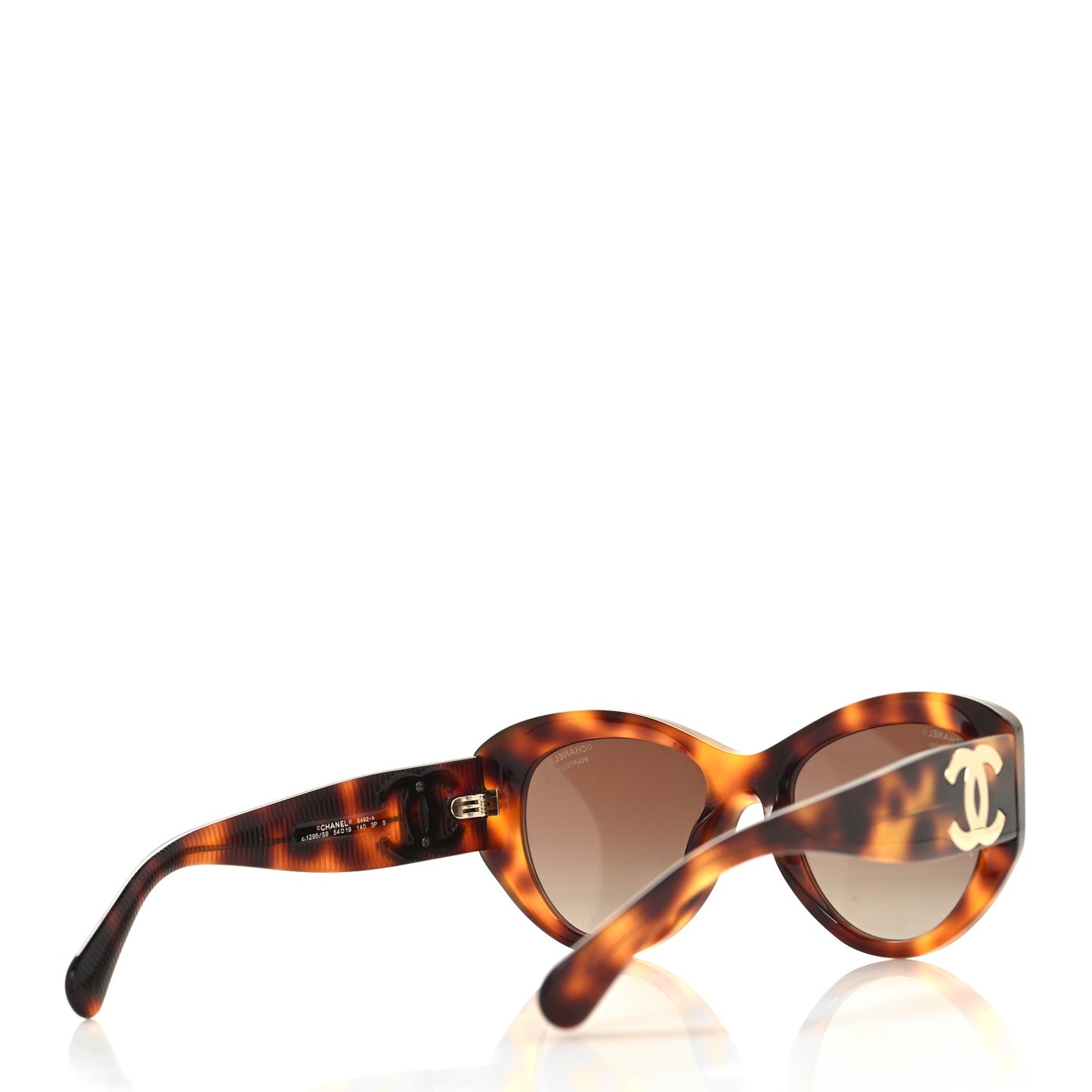 Acetate Polarized Butterfly Large CC Sunglasses 5492-A Tortoise