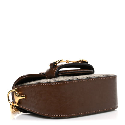 Gucci GG Supreme Monogram Azalea Calfskin Web Horsebit 1955 Wallet On Strap Beige Ebony Brown Sugar 4 of 10