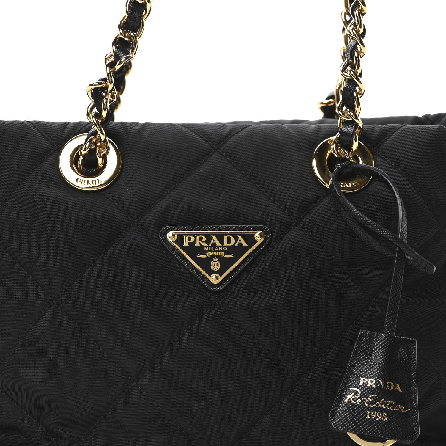 Prada Re-Nylon Saffiano Stitched Re-Edition 1995 Shoulder Bag Black 8 of 10