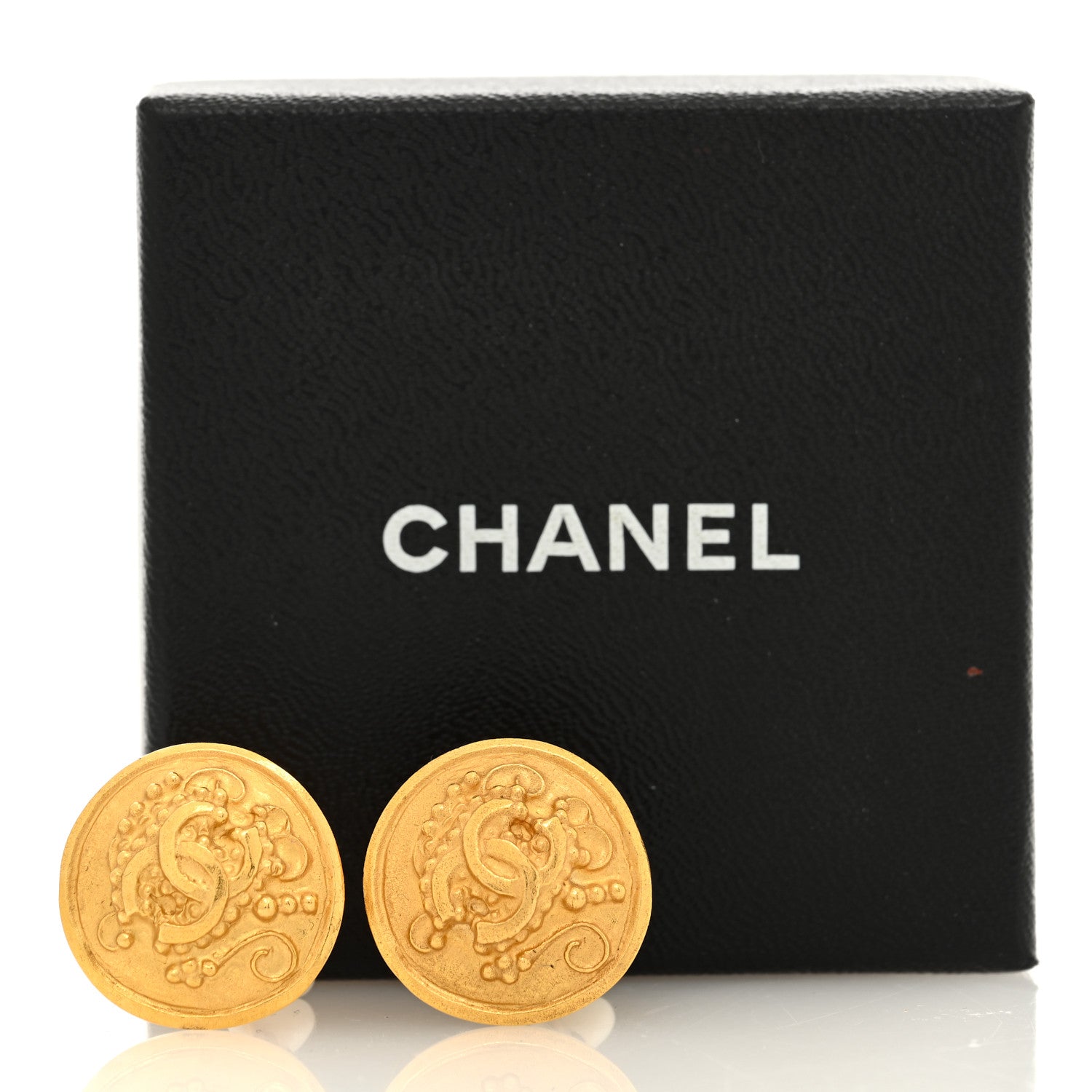 Chanel Round CC Clip On Earrings Gold 5 of 5