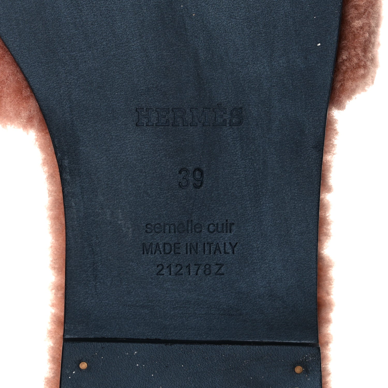 Hermes Woolskin Oran Sandals 39 Rose Aube 6 of 7