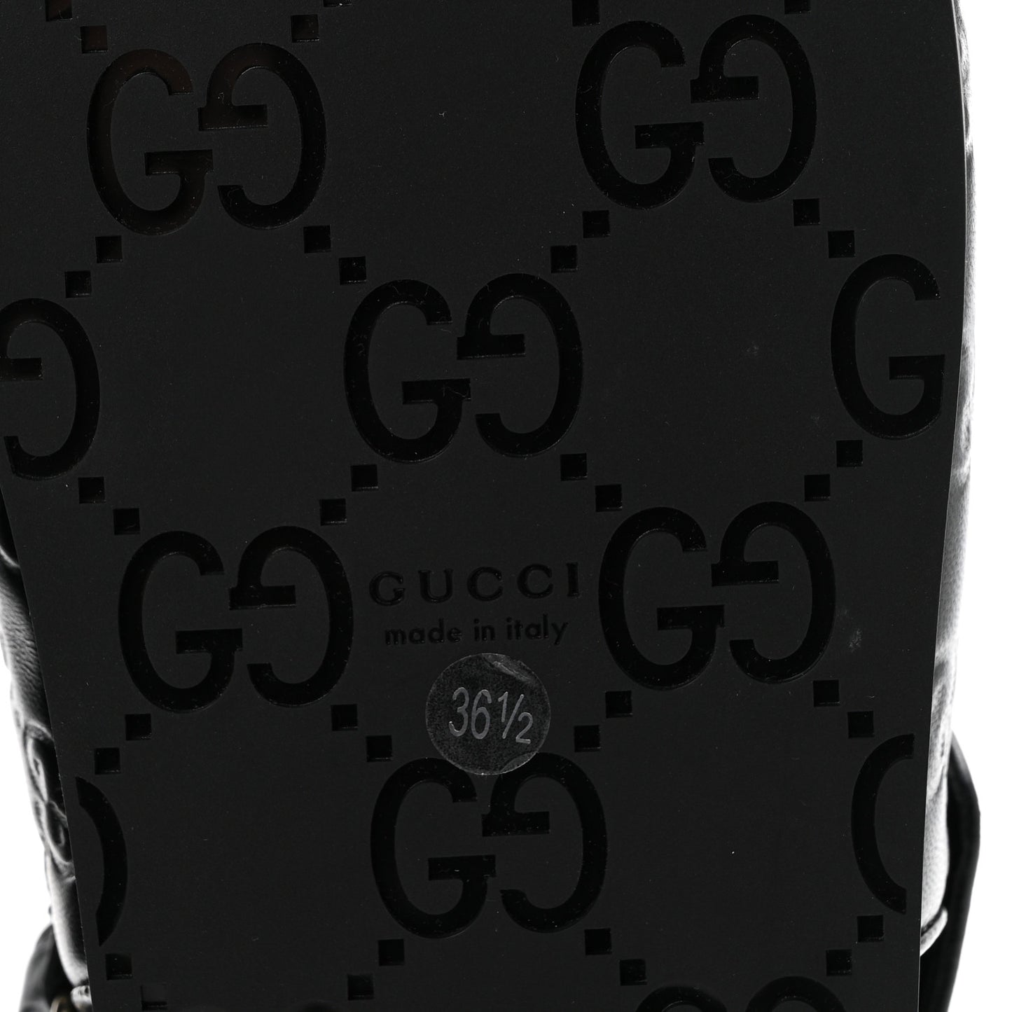Guccissima GG Embossed Womens Sandals 36.5 Black
