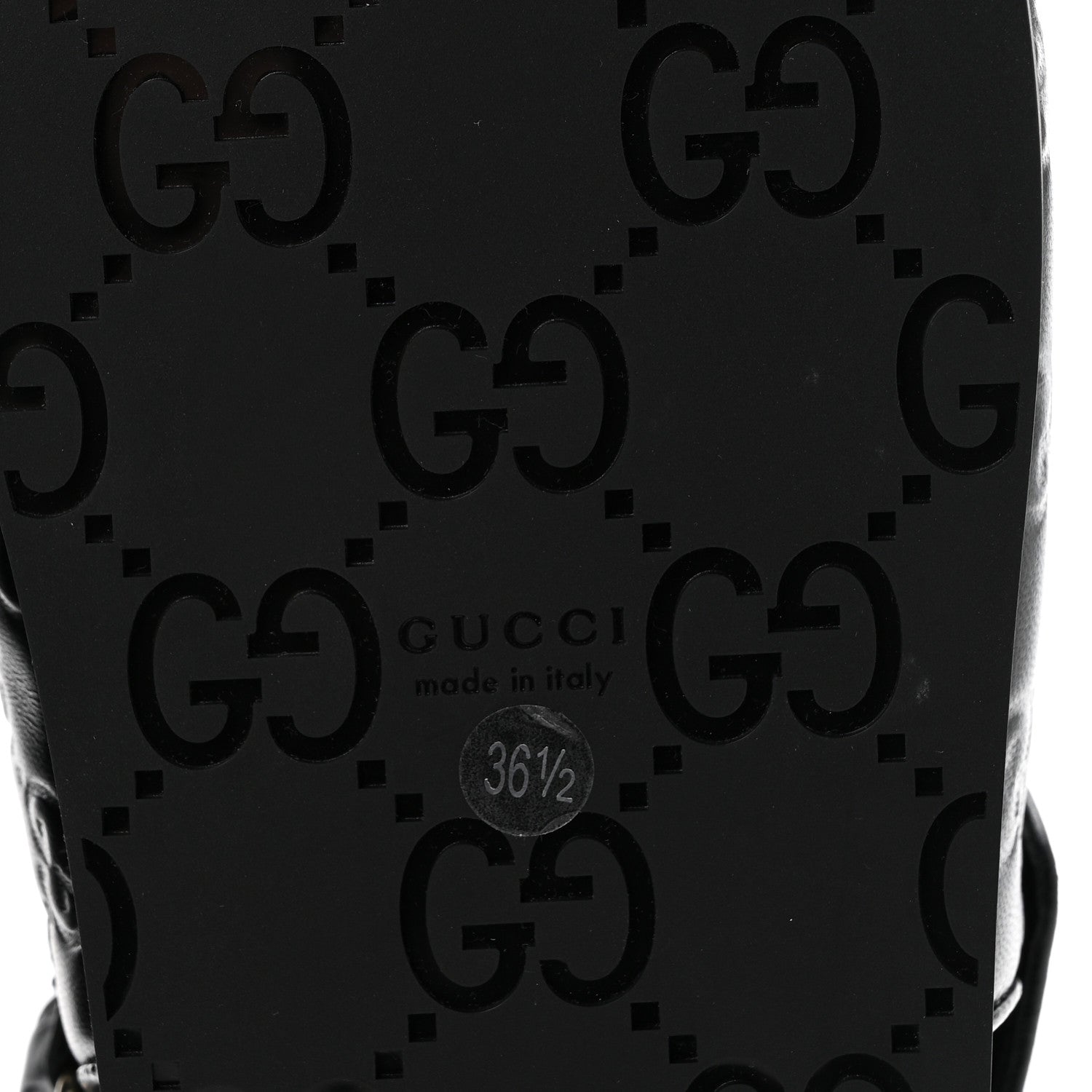 Gucci Guccissima GG Embossed Womens Sandals 36.5 Black 7 of 10