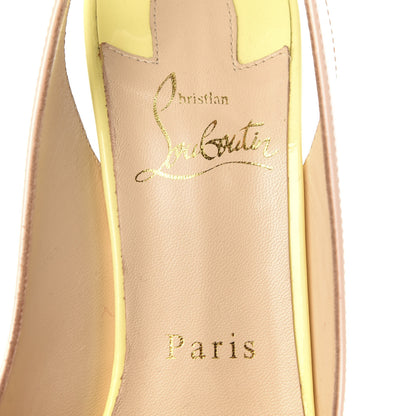 Christian Louboutin Patent Lady Peep Sling 150 Pumps 37.5 Poudre 8 of 8