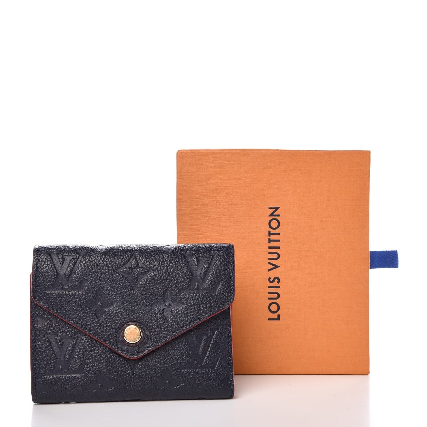 Empreinte Victorine Wallet Marine Rouge
