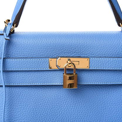 Hermes Taurillon Clemence Kelly Retourne 32 Bleu Paradise 11 of 12