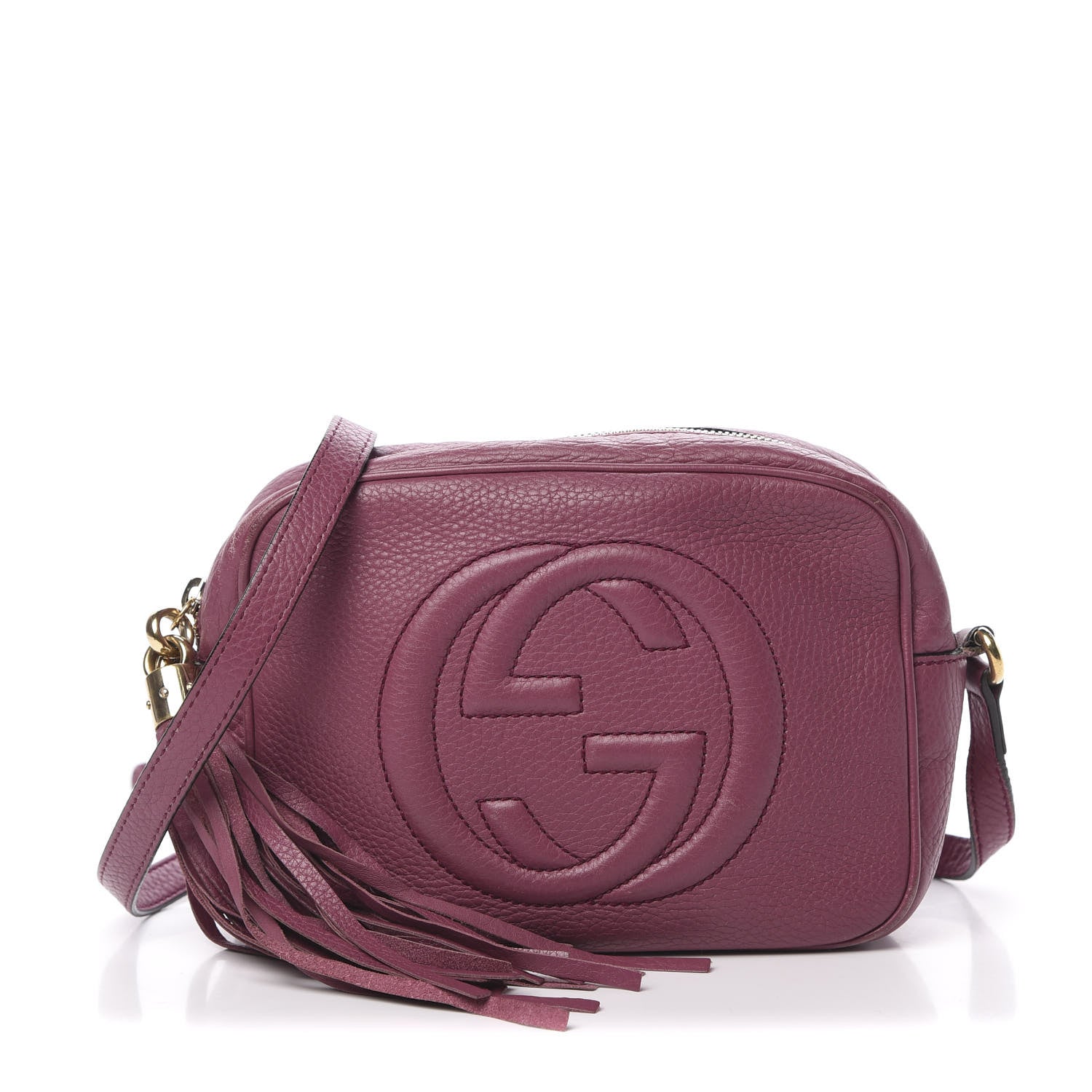 Gucci Pebbled Calfskin Small Soho Disco Bag Peonia Flower 1 of 14