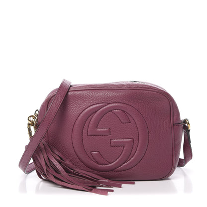 Gucci Pebbled Calfskin Small Soho Disco Bag Peonia Flower 1 of 14