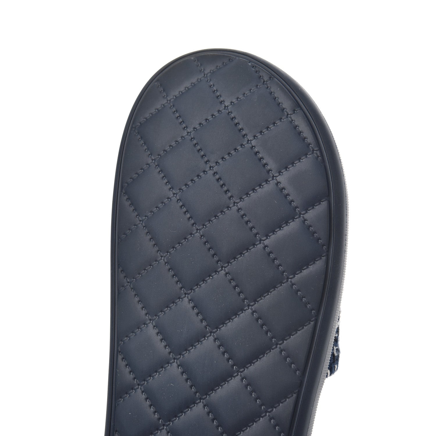 Chanel Tweed Rubber CC Flat Mules 36 Navy 13 of 14