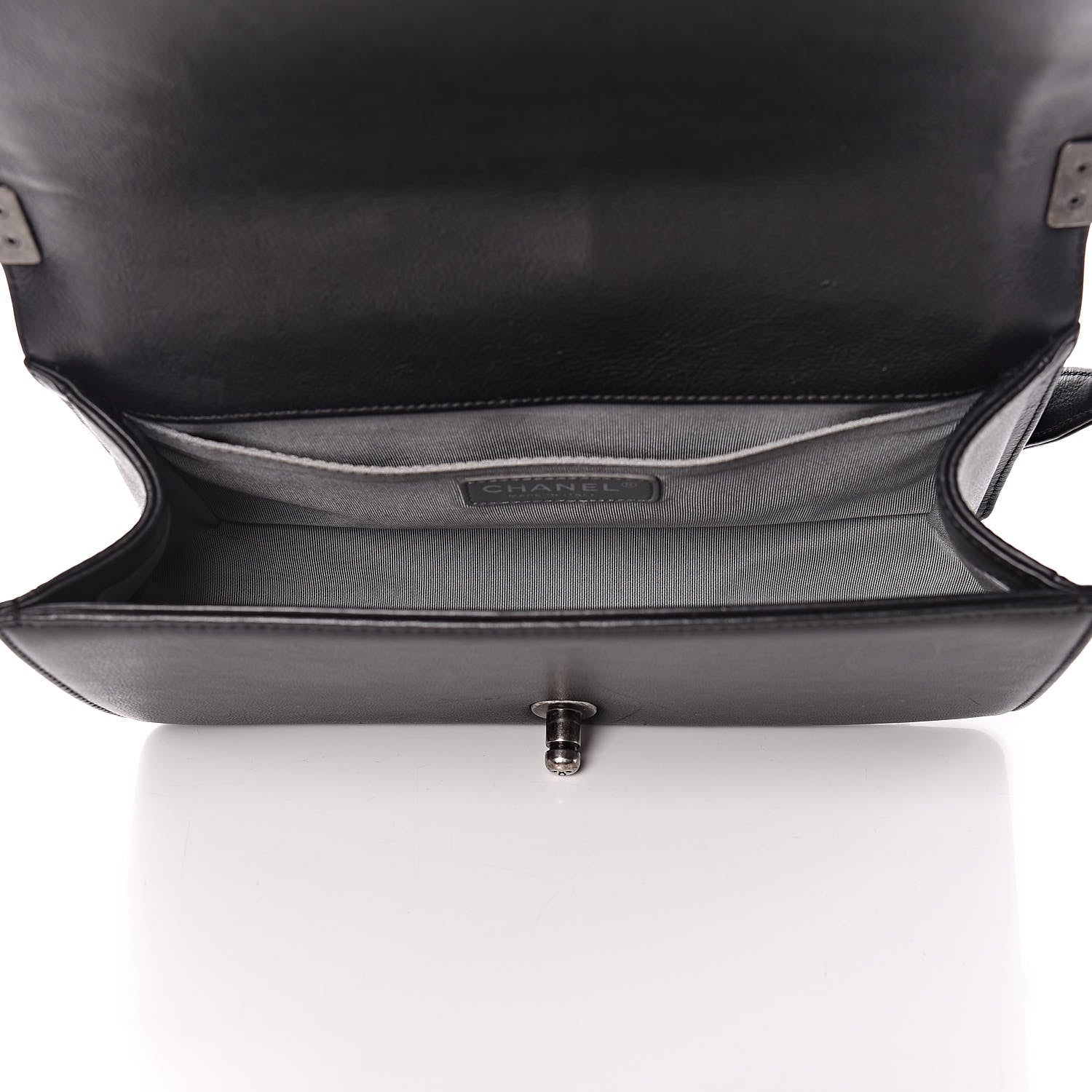 Chanel Calfskin Double Stitch Medium Boy Flap Black 5 of 12