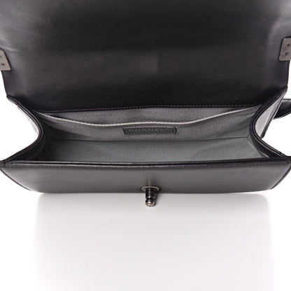 Chanel Calfskin Double Stitch Medium Boy Flap Black 5 of 12