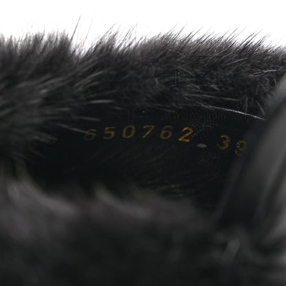 Saint Laurent Mink Calfskin Roy Mule Sandals 39 Black 15 of 19