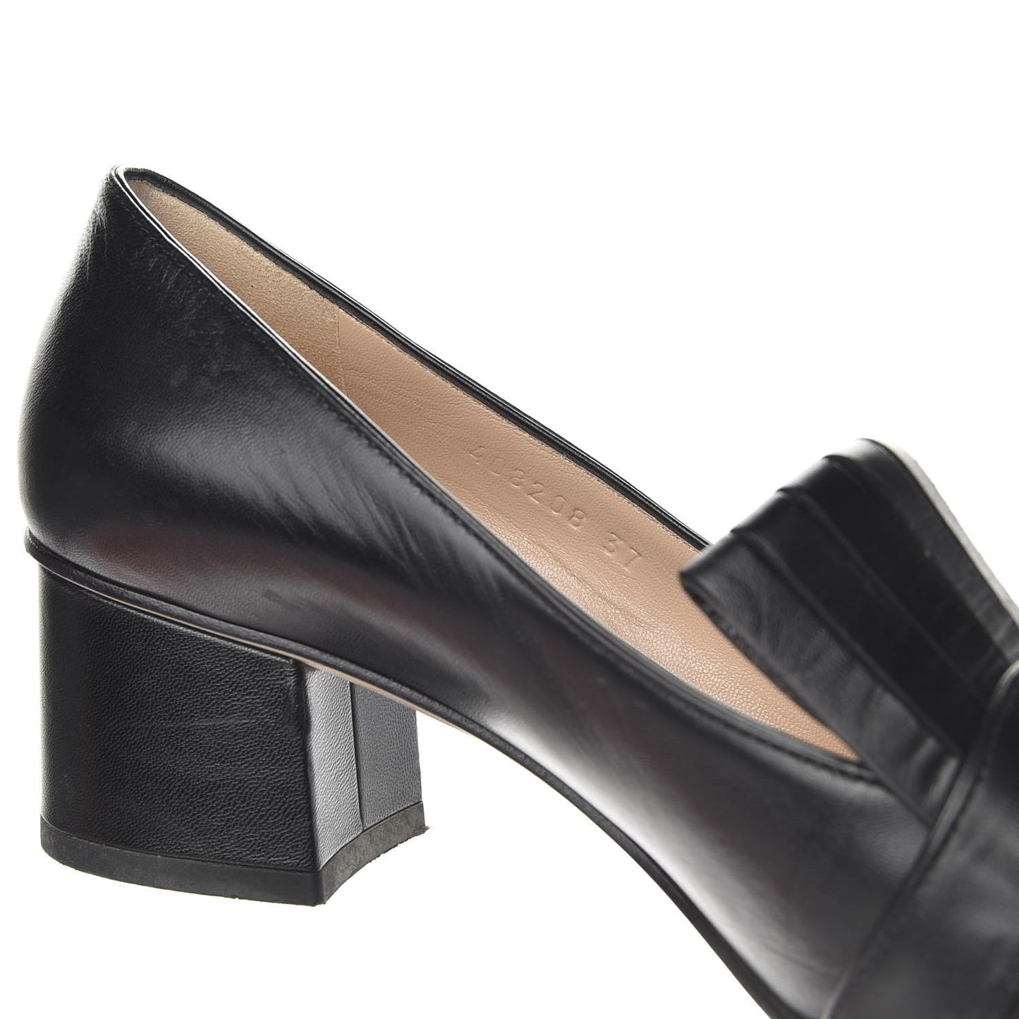 Malaga Kid GG Marmont Fringe 50mm Loafer Pumps 37 Black