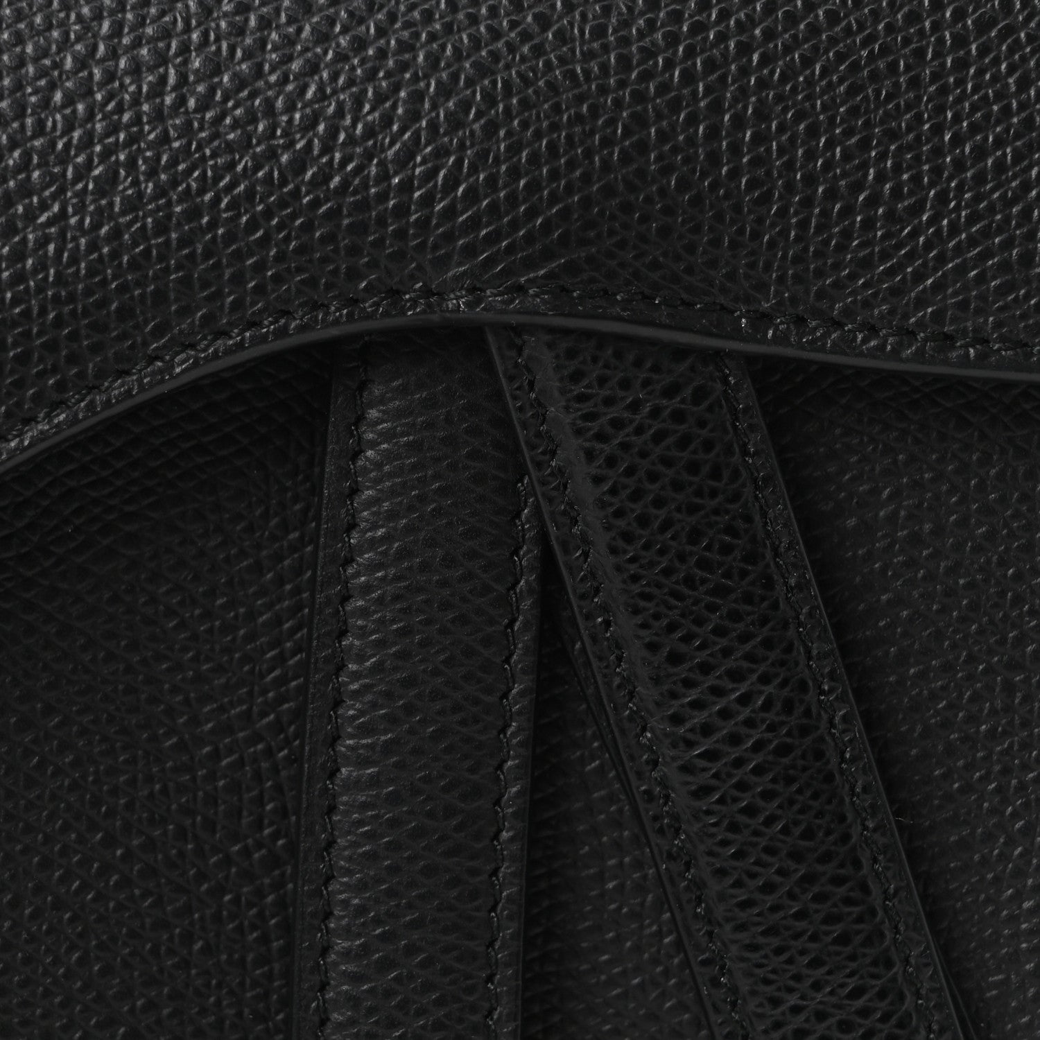 Christian Dior Grained Calfskin Mini Saddle Bag Black 8 of 10