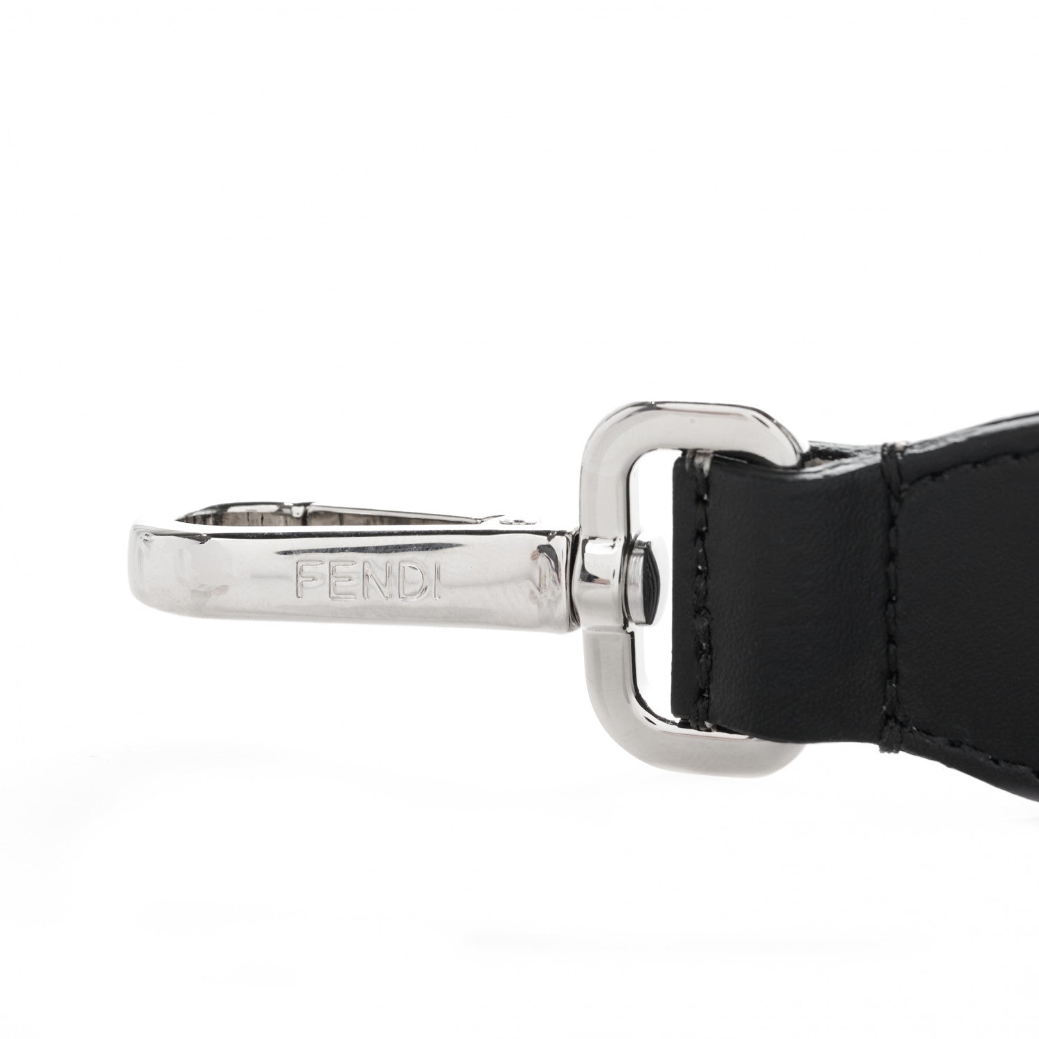 Fendi Vitello Liberty Grommet Bi-Color Mini Strap You Black Camelia 5 of 5