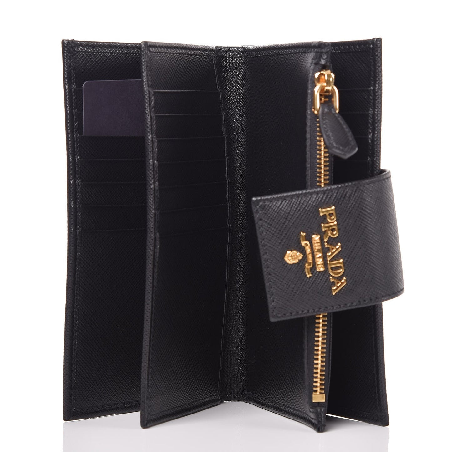 Saffiano Metal Medium Wallet Black