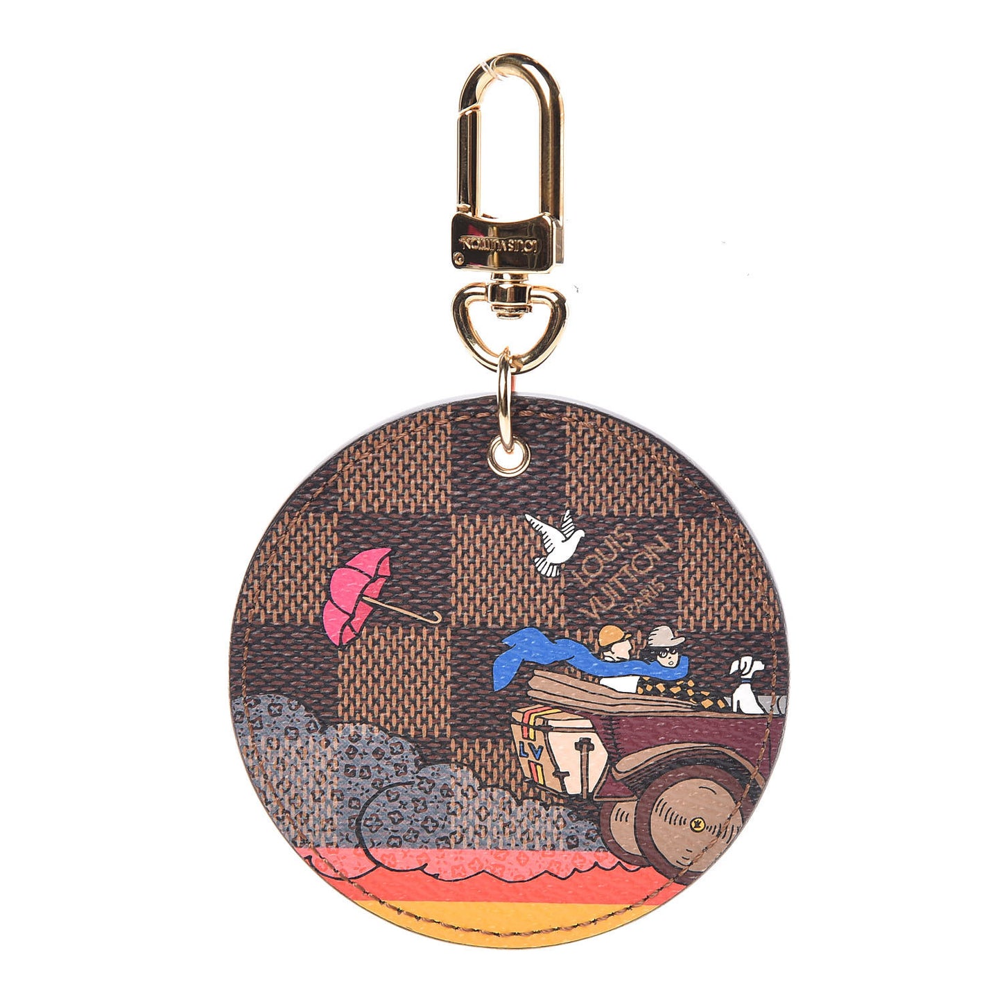 Damier Ebene 2015 Christmas Animation Bag Charm Key Ring