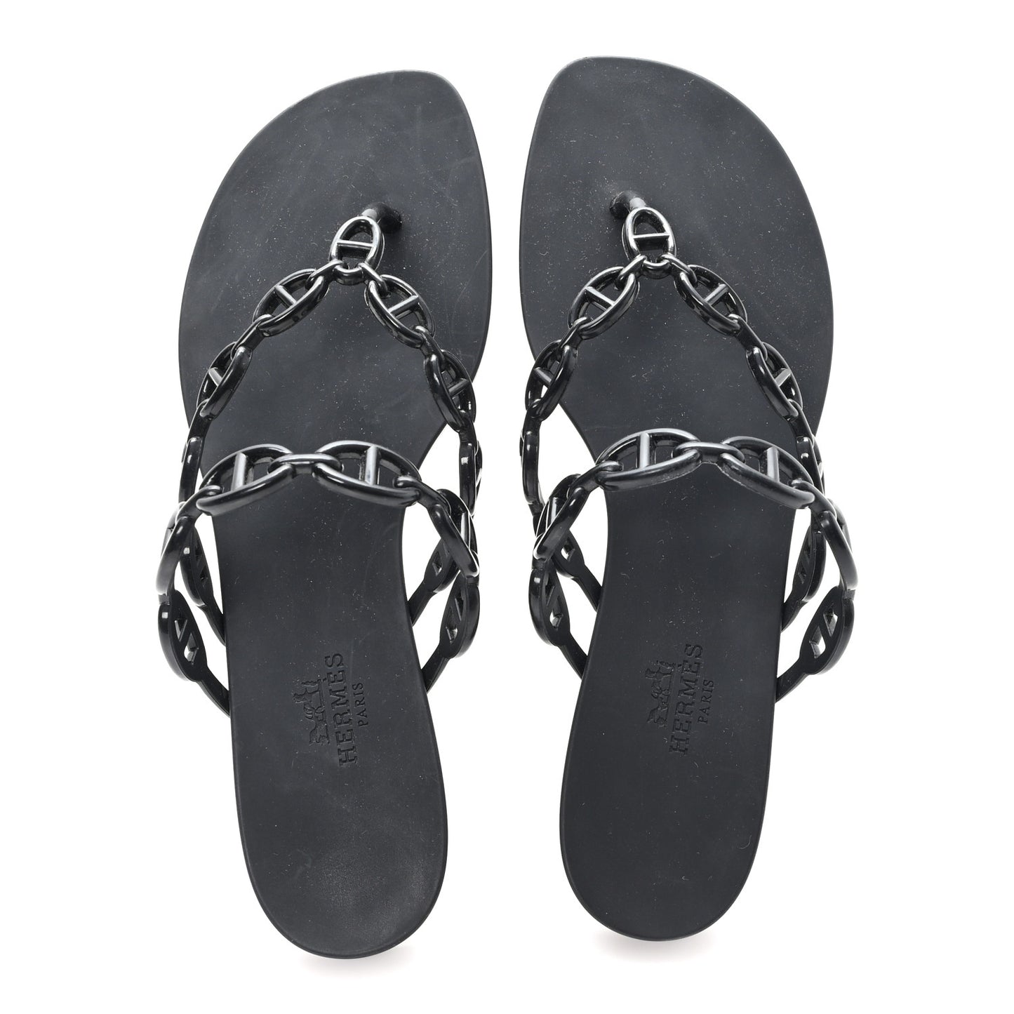 Rubber Chaine d'Ancre Island Sandals 38 Black