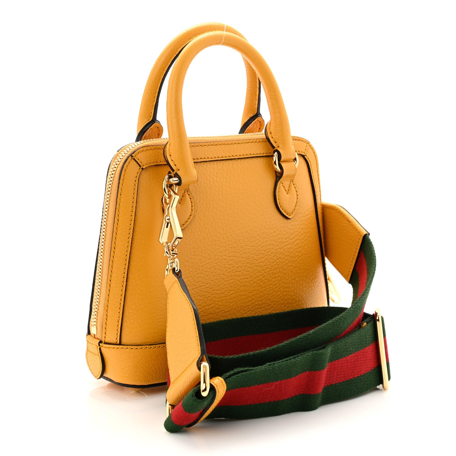 Gucci X ADIDAS Textured Dollar Calfskin Web Trefoil Mini Horsebit 1955 Top Handle Bag Crop Black 3 of 10