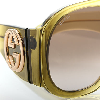 Gucci Oversized Aviator Sunglasses GG0152S Yellow 5 of 8