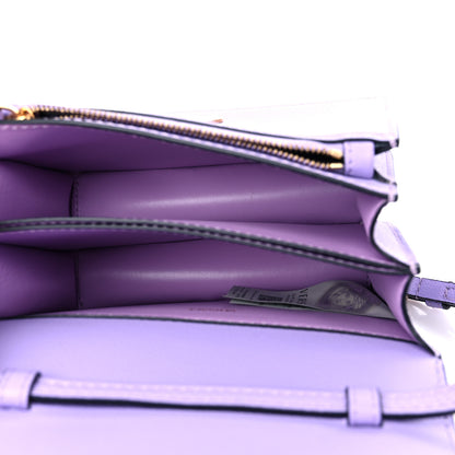 Versace Grained Calfskin La Medusa Shoulder Bag Lilac 5 of 9