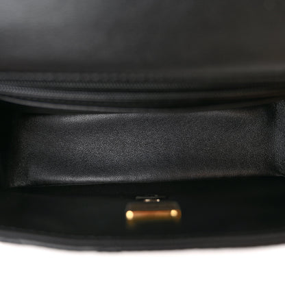 Chanel Lambskin Quilted Mini Top Handle Rectangular Flap Black 5 of 10