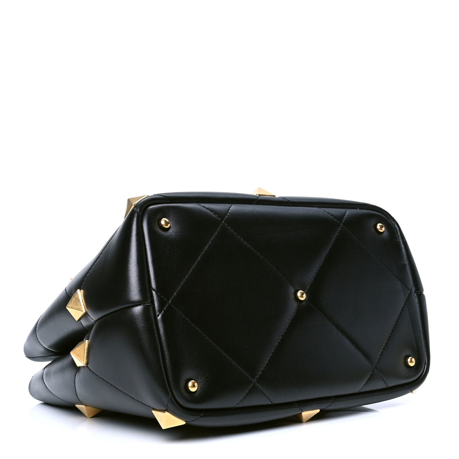 Valentino Garavani Nappa Roman Stud The Handle Bag Black 3 of 5